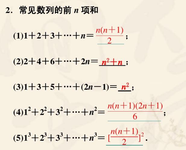 高中数列求和知识汇总，高考前让学生吃透这些题型，数列重点都在