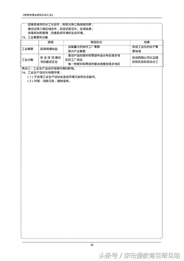 高考地理必背知识点（最全）