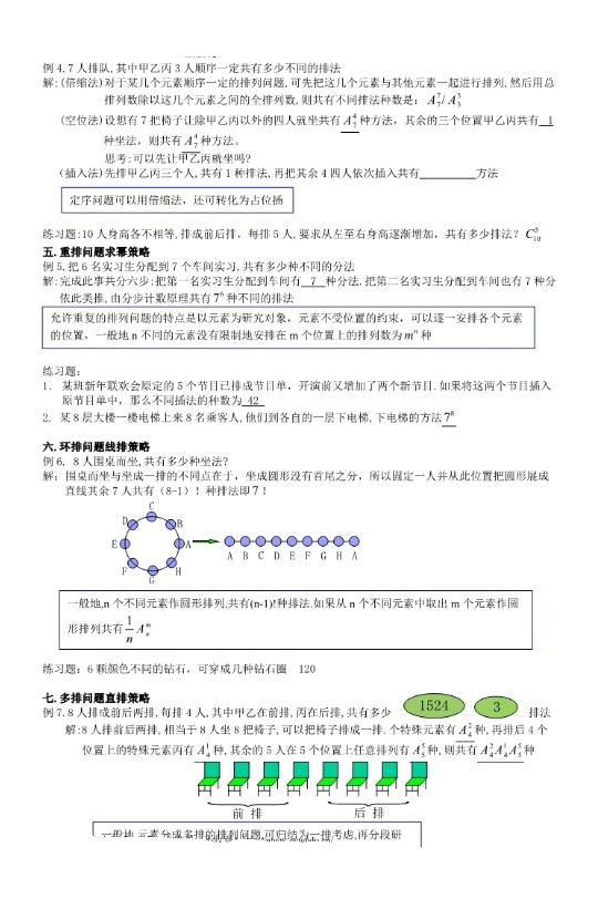 高三数学排列组合20种解题方法汇总（含例题及解析）