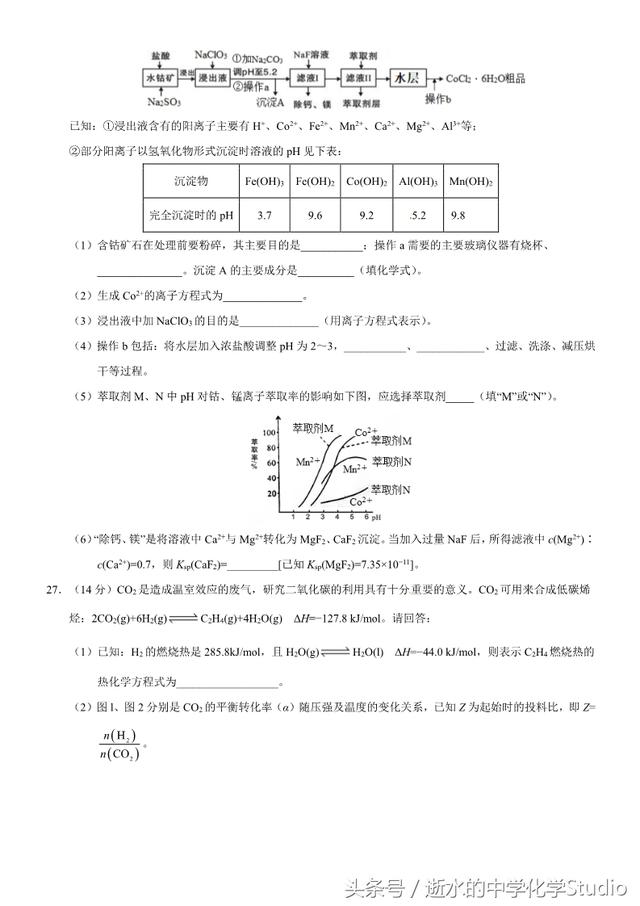 2018年高考化学押题模拟试卷（3）