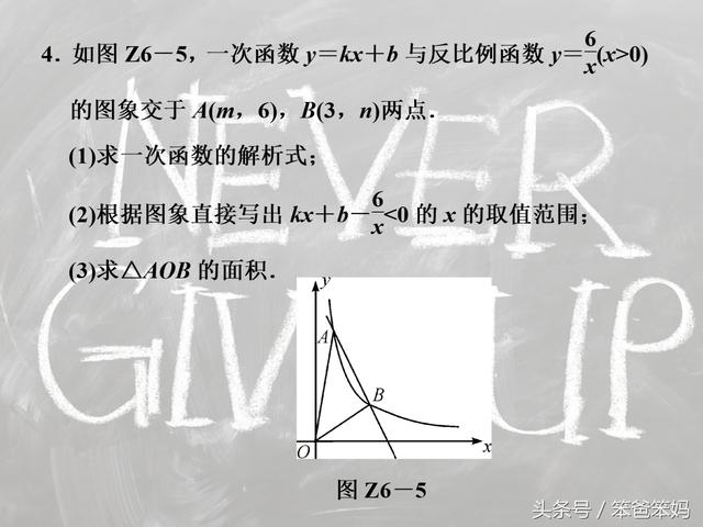 「中考数学」一次函数和反比例函数综合题型，必须熟练掌握！