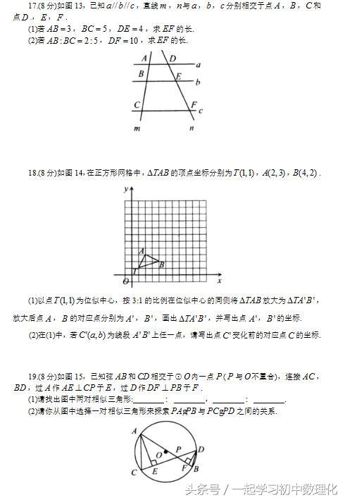 中考数学复习专题：相似三角形含答案详解