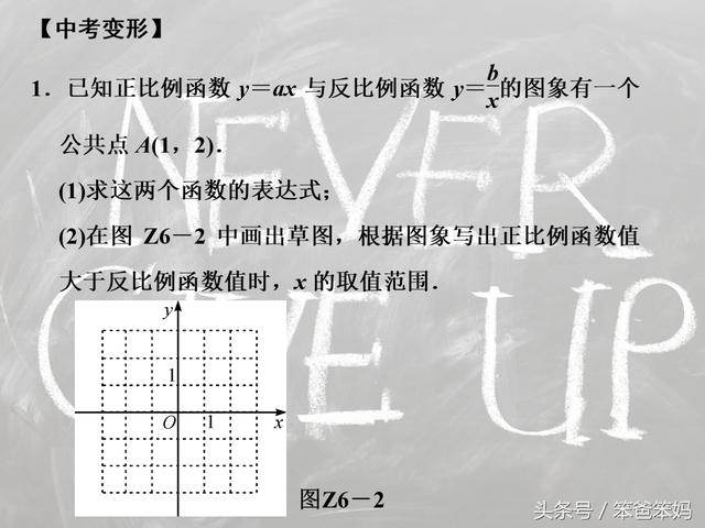 「中考数学」一次函数和反比例函数综合题型，必须熟练掌握！