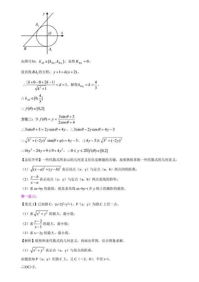 高考数学总复习冲刺：数形结合的思想解题详细解析