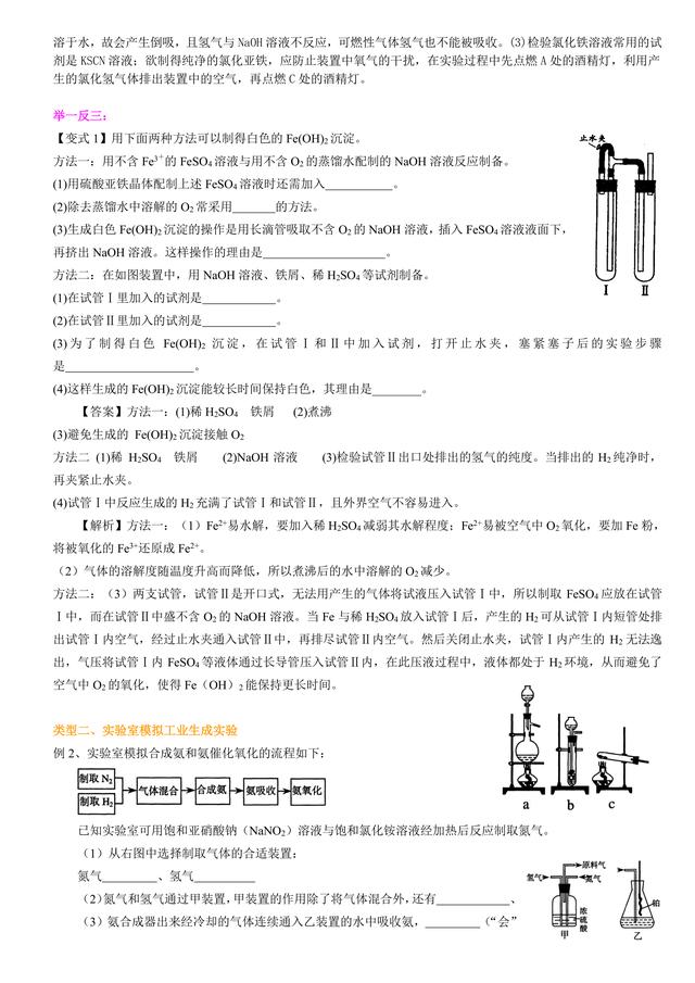 高考化学总复习冲刺：制备实验设计与评价详细解析