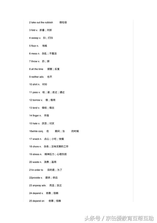 八年级下册需要掌握的420个英语单词