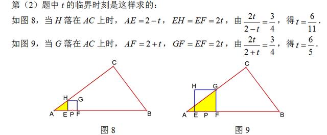 中考数学难点——由面积产生的函数关系问题2