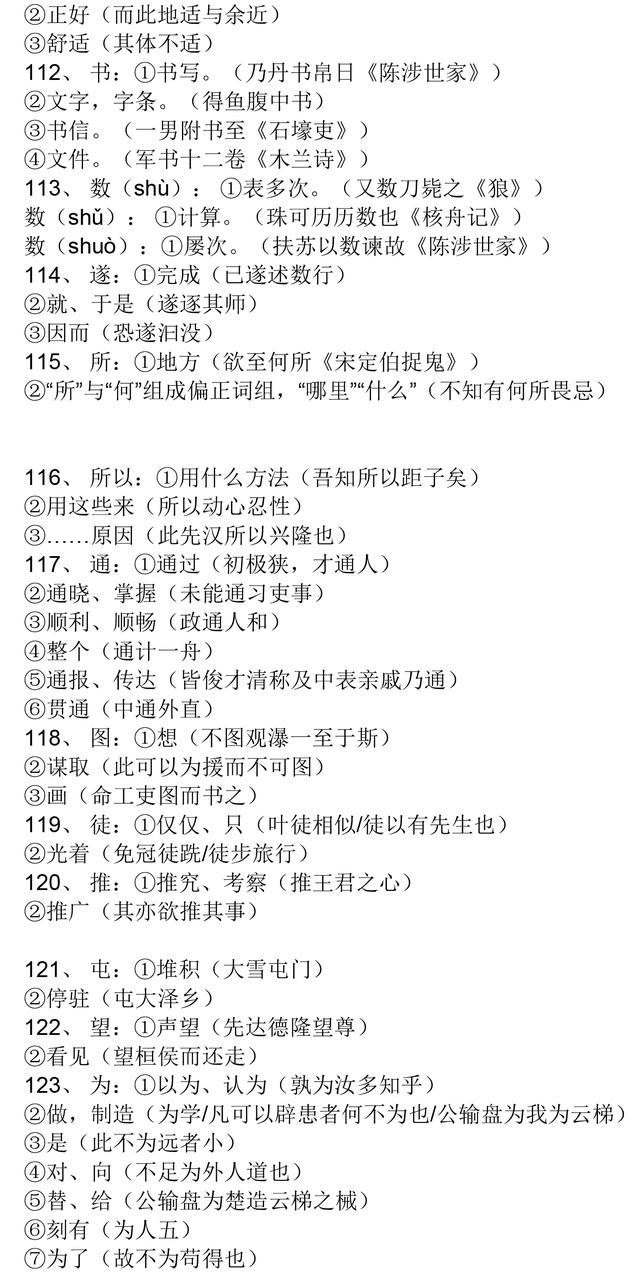 最全整理！初中常考150个文言文词用法，期末必考，必须掌握！