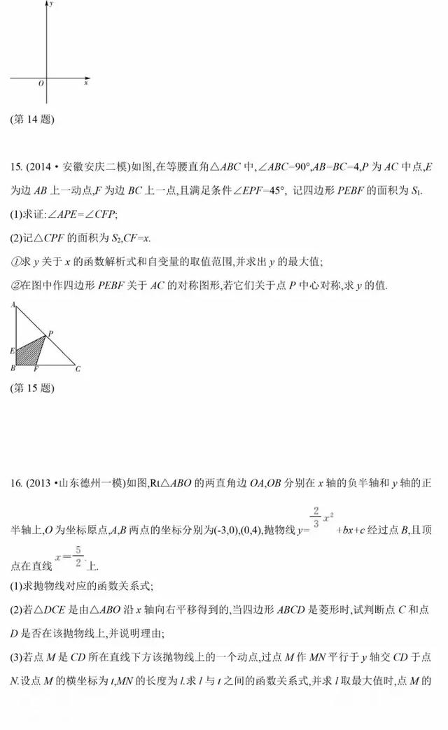 中考数学常考二次函数的图象与性质易错点总结