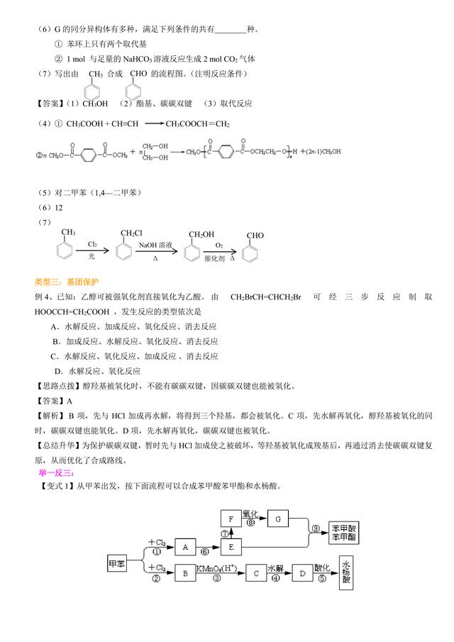 高考化学总复习冲刺：有机合成题的解题策略详细解析