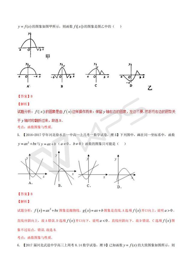 高考数学黄金解题模板：函数图像的判断（含答案）