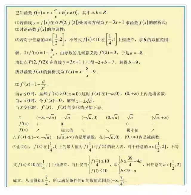 高考数学7大题型压轴总结，把握机会啊