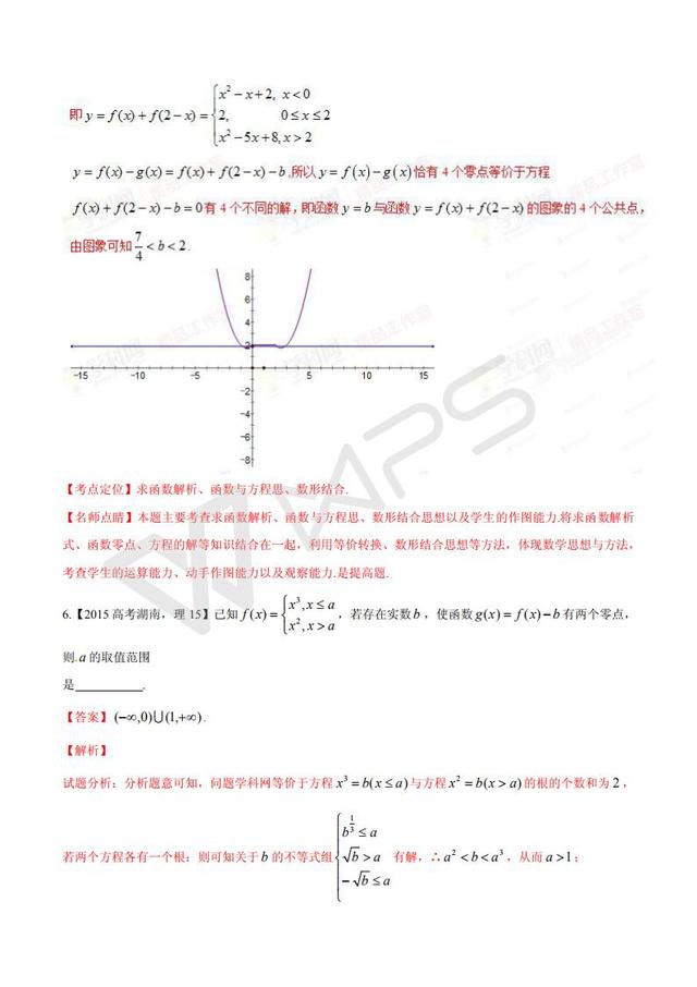 高考数学黄金解题模板：函数零点问题的解题模板（含答案）