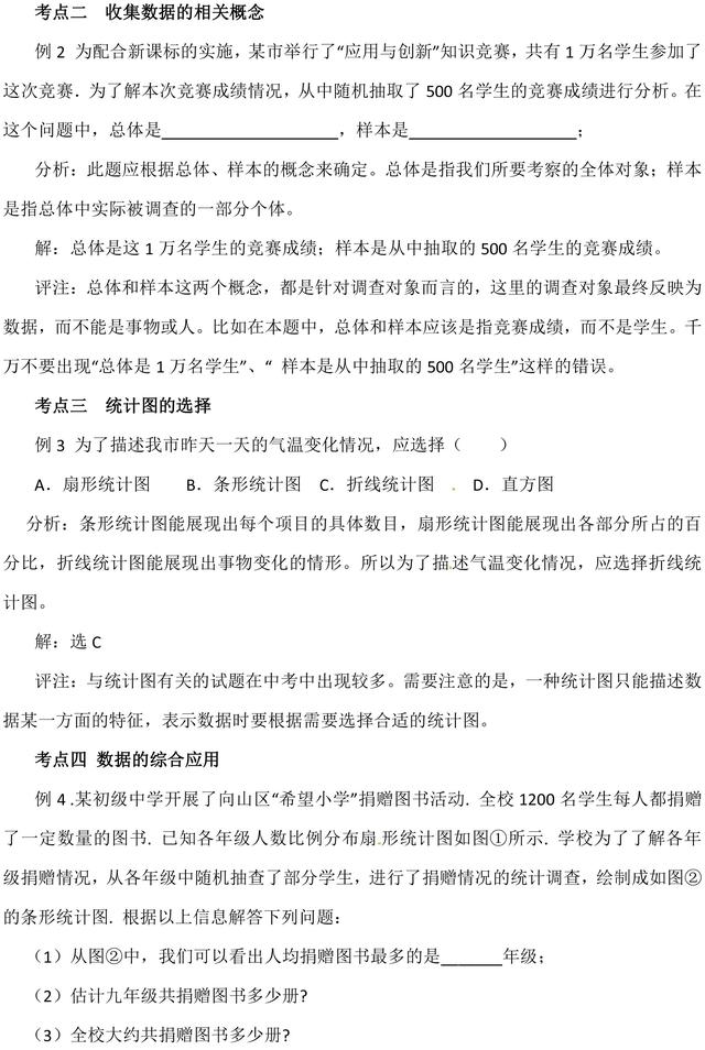 中考数学数据的收集与整理易考点汇总，掌握了，这类分千万要拿下