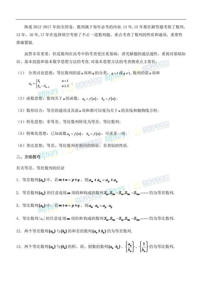 2018高考「全国I卷理科数学」考点分析