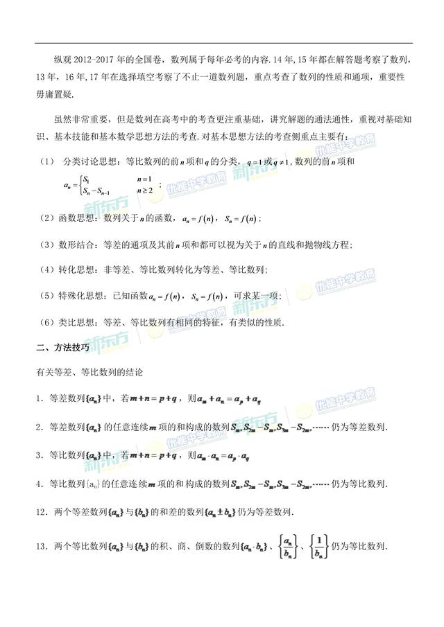 2018高考「全国I卷理科数学」考点分析