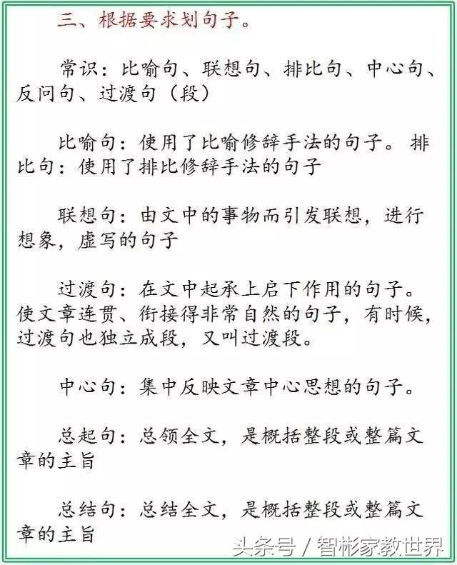 中小学语文必备：阅读理解主要就是这7类，值得收藏