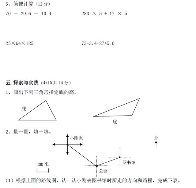 人教版：1~6年级数学提升卷，考点全面、难度适中，绝佳好资料！