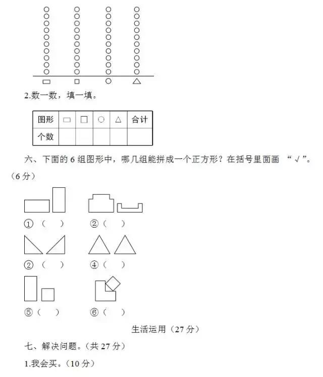 人教版：1~6年级数学提升卷，考点全面、难度适中，绝佳好资料！