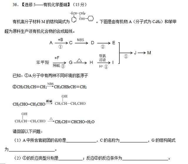 天机也可泄露——2018年高考化学押题卷（附答案，转给考生）