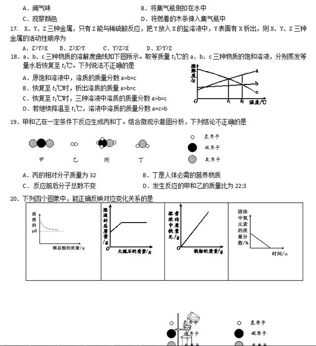 2018 年九年级化学毕业试卷！悄悄做一做，中考“甩”同学一大截！