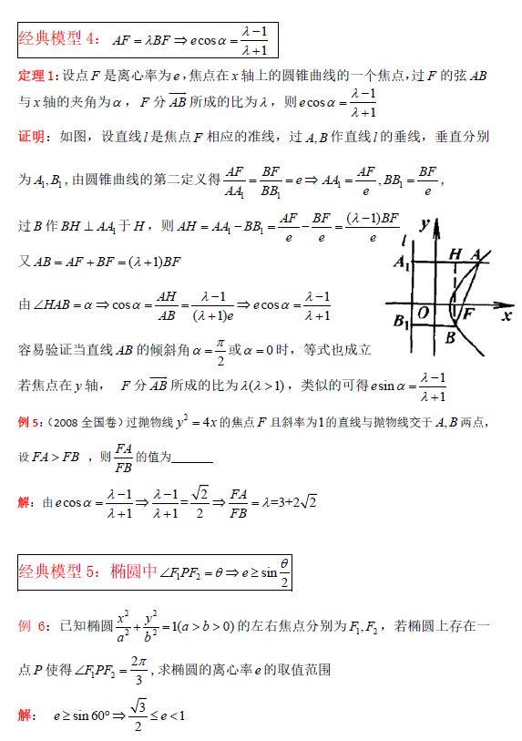 第79期 离心率的几种经典模型及其解决策略