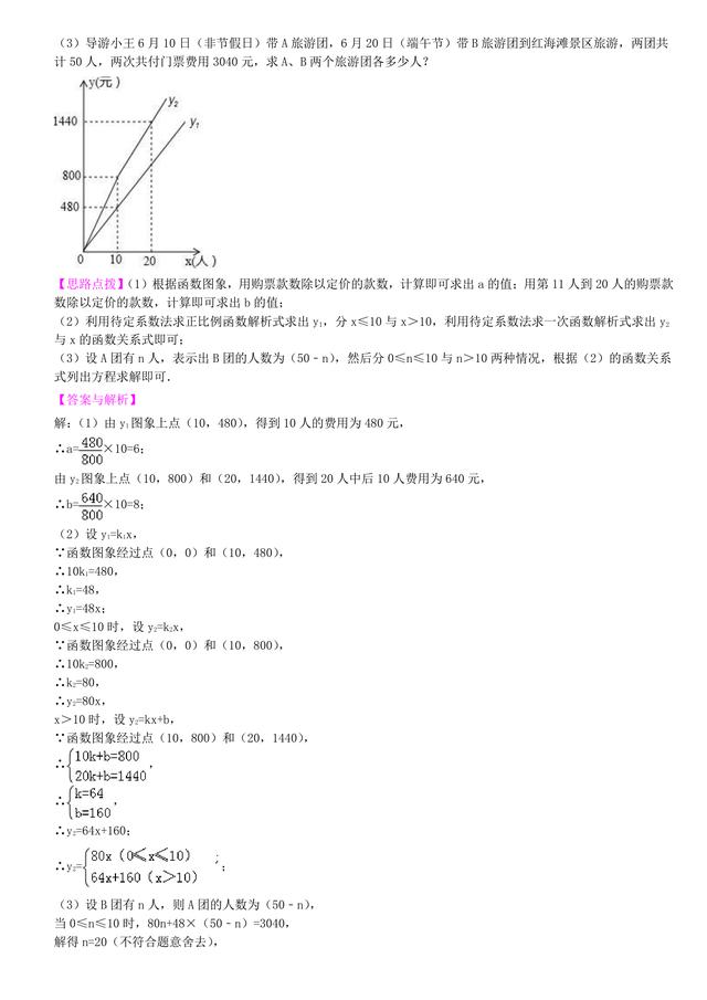 初中数学知识点解析，中考必备：平面直角坐标系与一次函数