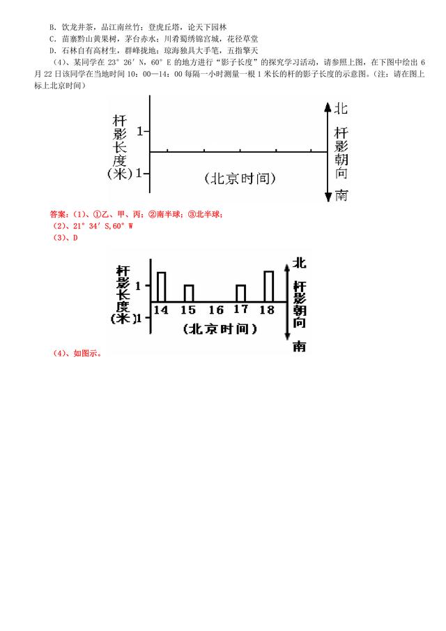 高中地理高考作图题题型汇总