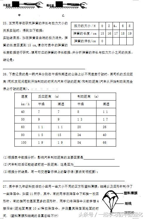 期末考试倒计时！送你一份八年级物理下册《运动和力》复习提纲