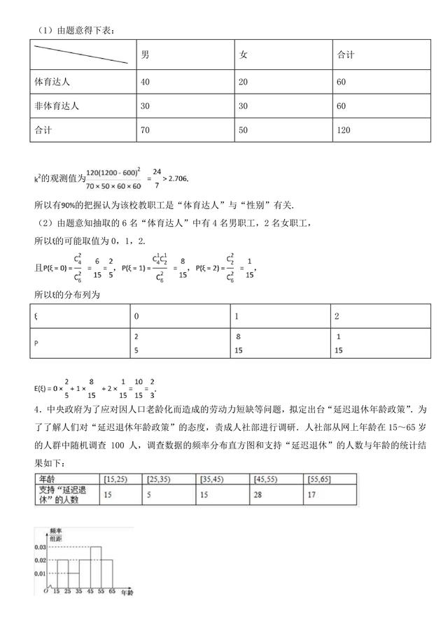 2018高考数学备考百强学校大题狂练之二联表与独立性检验