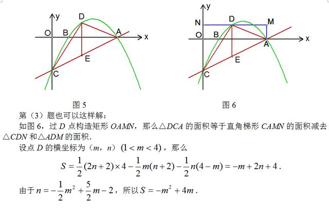 初中数学中考真题——因动点产生的相似三角形问题 4