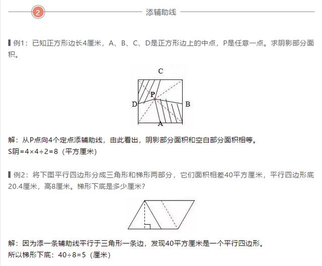 小学数学几何易错点：几何题型的几种解法总结