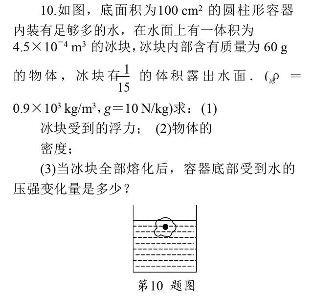 中考物理重点题型：密度、浮力、压强相关计算专项复习！收藏了