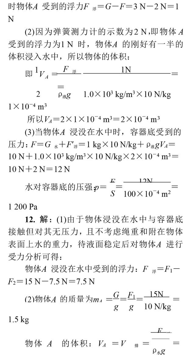 中考物理重点题型：密度、浮力、压强相关计算专项复习！收藏了