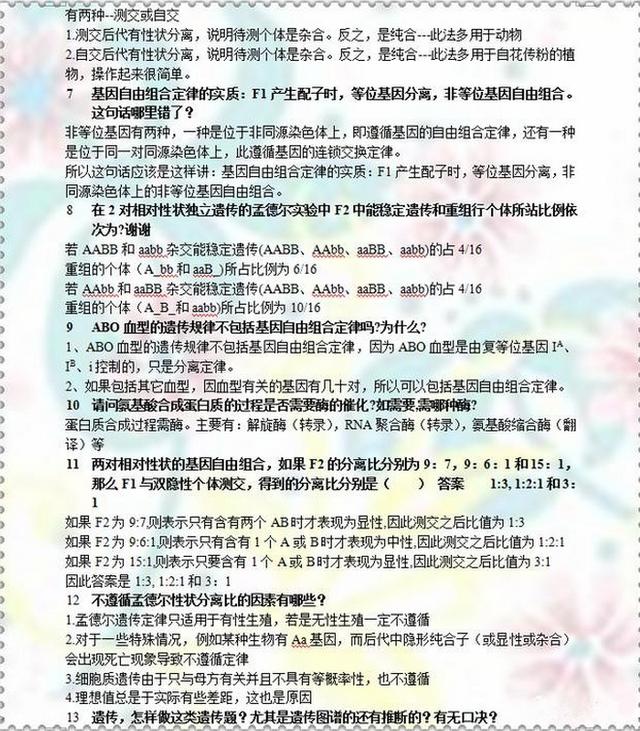 高中生物易错题+真题+知识框架，直击考点，吃透满分不愁！