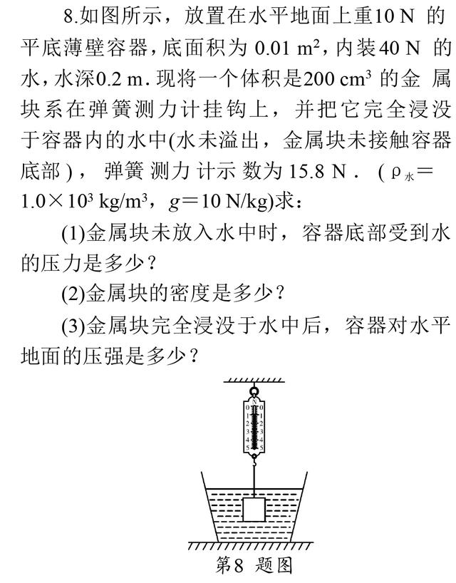 中考物理重点题型：密度、浮力、压强相关计算专项复习！收藏了