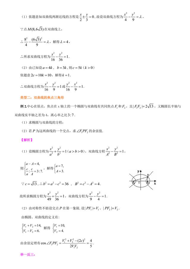 高考数学总复习冲刺：双曲线及其性质知识点详细解析