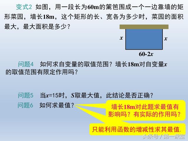 初中数学应用题：探究几何图形的面积最值问题