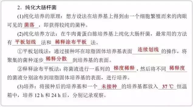 高中生物选修一微生物培养技术重点汇总，适合收藏！