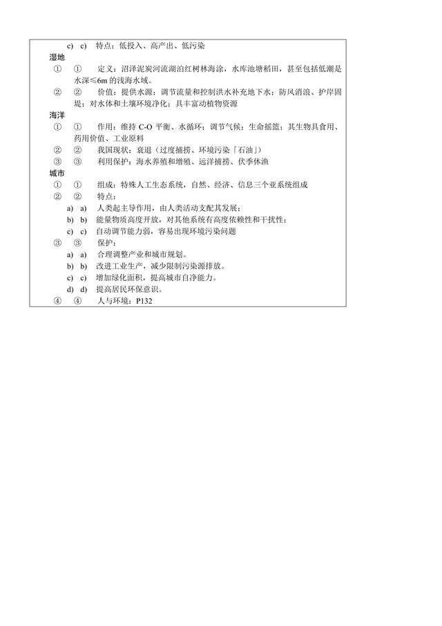 2018高中生物表格化知识点大全