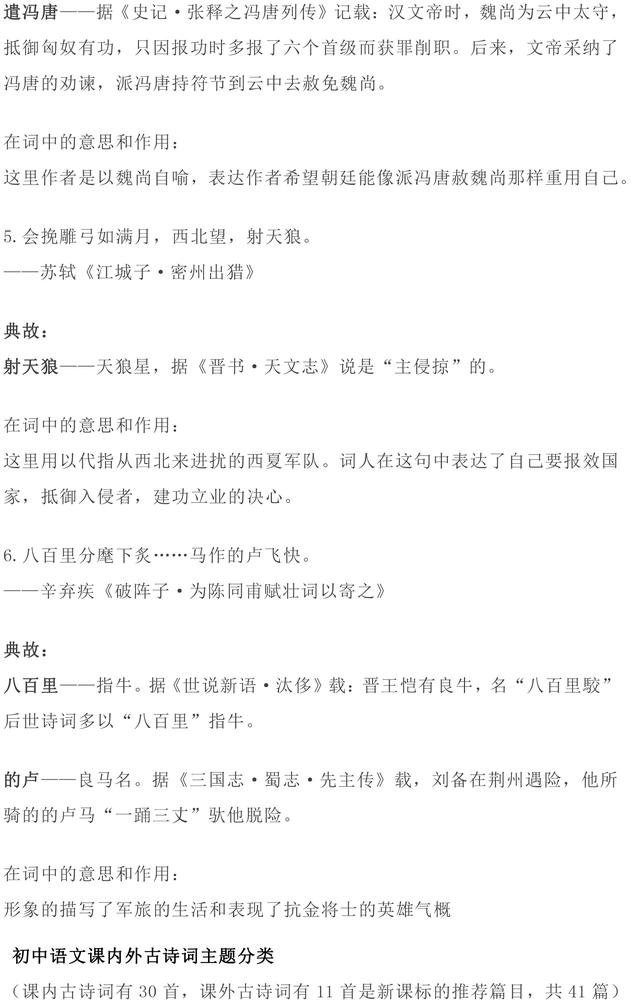 你要的初中语文古诗词鉴赏知识都在这儿了，初一到初三都要看！