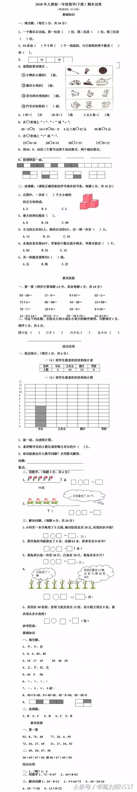 人教版数学一二三四五年级下册期末试卷 金题精练 冲刺拔高