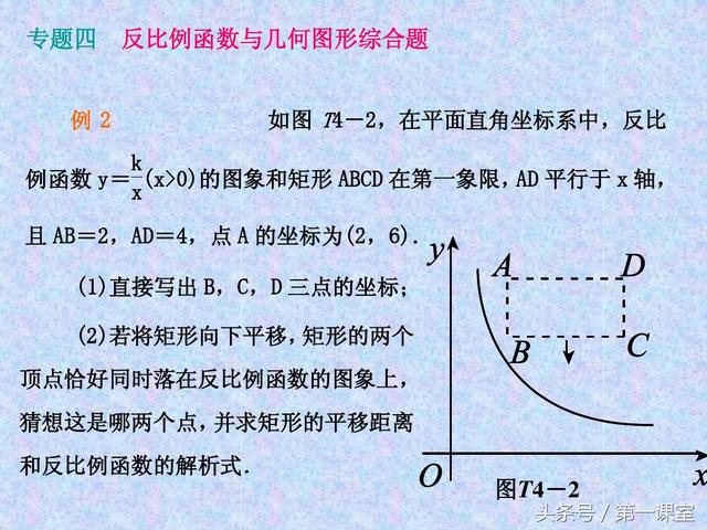 中考数学试卷：反比例函数与几何图形的综合题