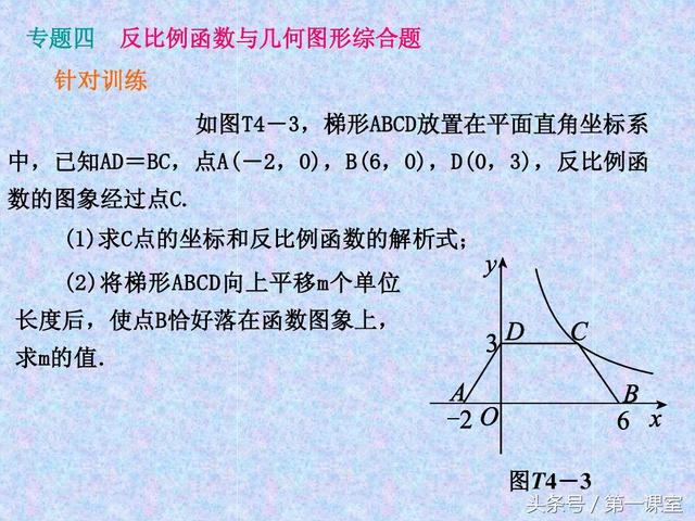 中考数学试卷：反比例函数与几何图形的综合题