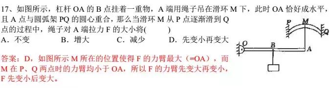 初中经典知识点——杠杆解析及经典考题，期末复习必备！