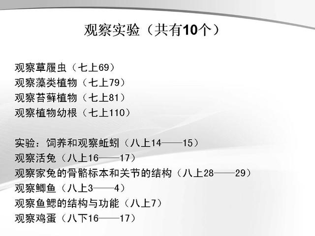 2018年中考生物实验专题复习（快速掌握实验题型）