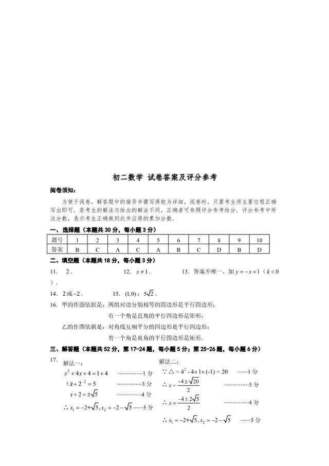 押题卷丨初二数学期末试卷（附答案）可打印，期末专用！