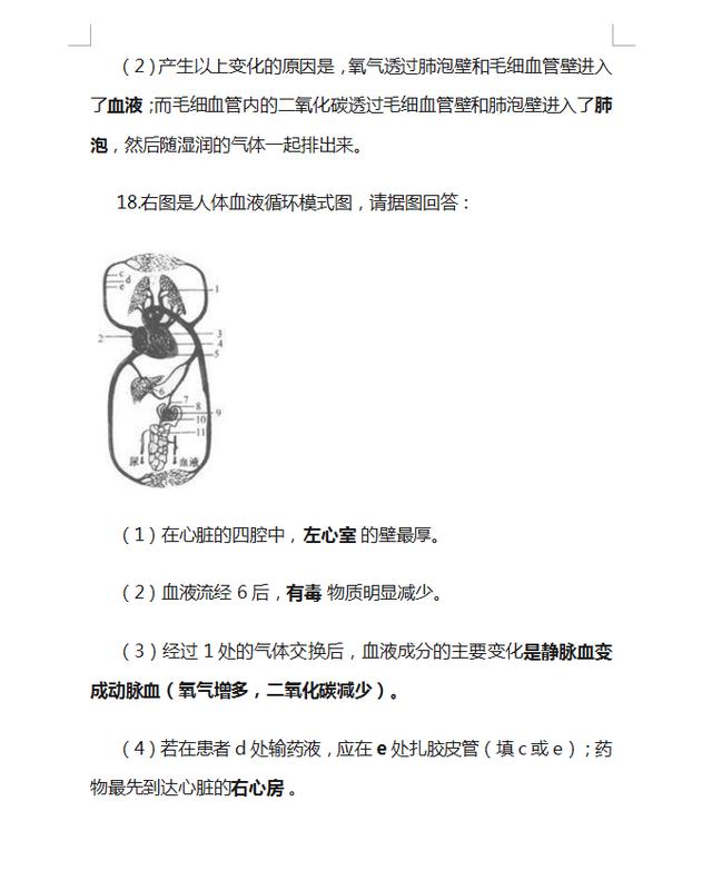 初中生物丨逢考必出的“识图填空题”，孩子吃透了，期末多考20分