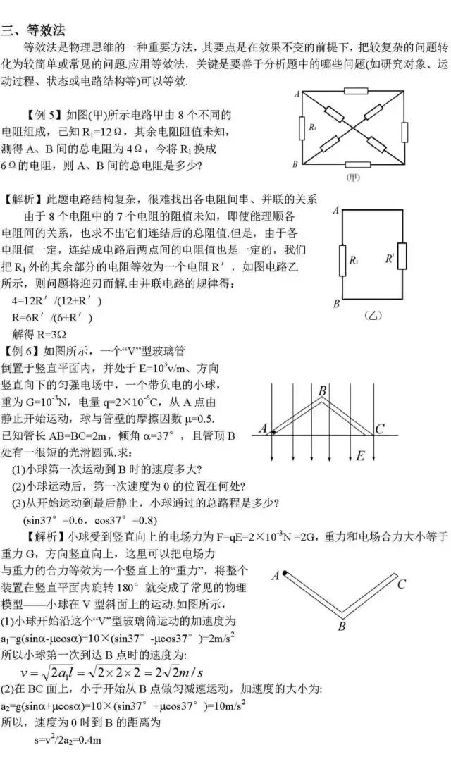 高中物理：5大必考题型精讲，打印出来早晚做一遍，3年一分不扣！