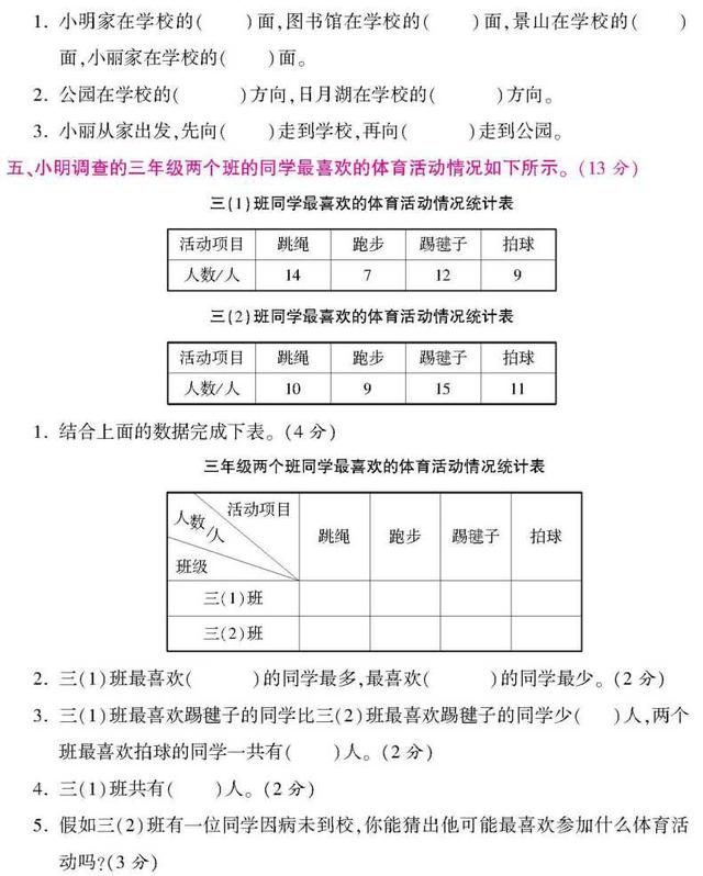 期末试卷大放送（中），三四年级数学全真模拟+超详细解析